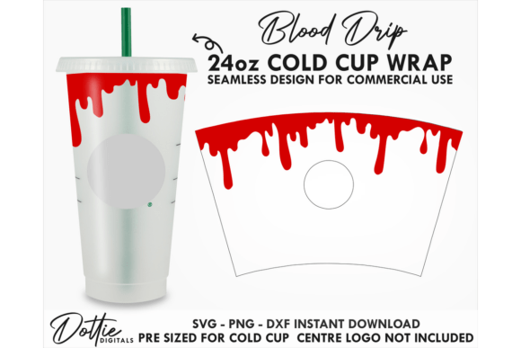 Blood Drip Halloween Cold Cup SVG