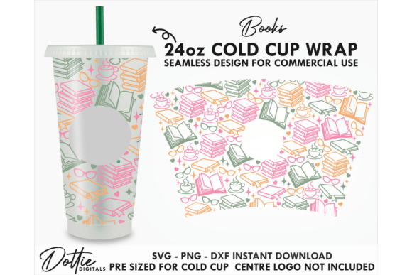 Books Cold Cup SVG 24oz Review for Embroidery Projects