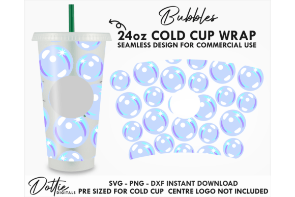Bubbles Cold Cup SVG 24oz Review