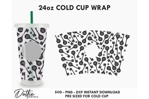 Button Keys Cold Cup SVG 24oz