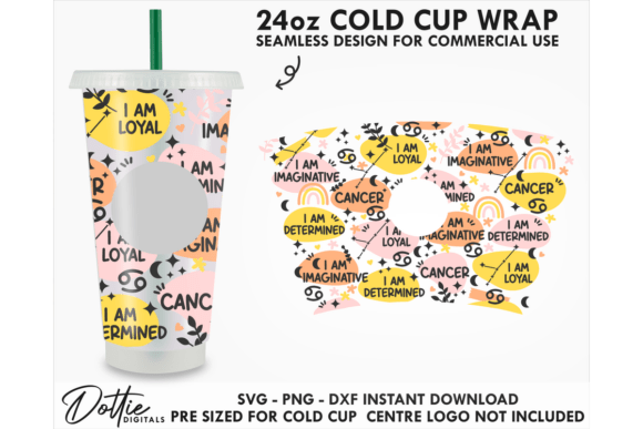 Cancer Star Sign Cold Cup SVG 24oz Review