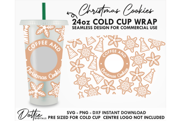 Christmas Cookies Cold Cup SVG 24oz