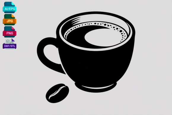 Coffee Cup SVG, Coffee Bean Clipart