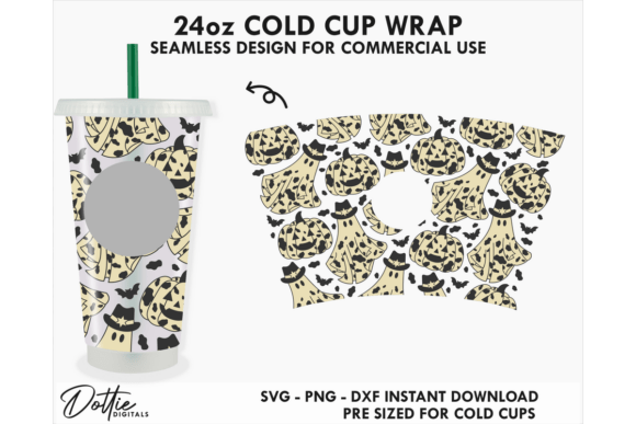 Halloween Cowboy Cold Cup SVG 24oz