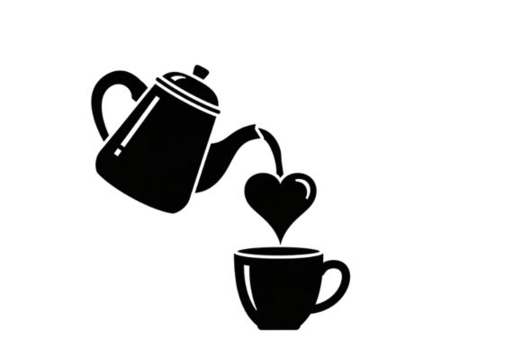 Heart Coffee Cup SVG Love Drink Cafe