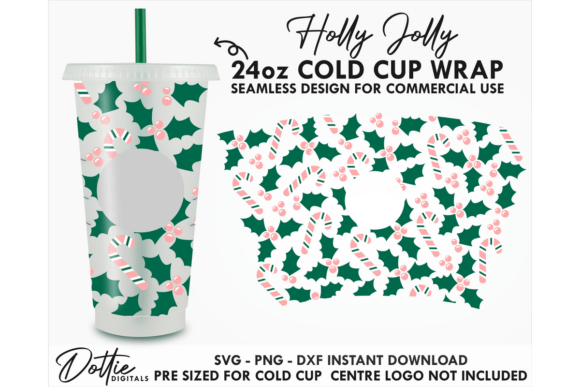 Holly Jolly Christmas Cold Cup SVG 24oz Review