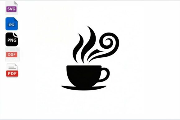Hot Coffee Cup SVG Design
