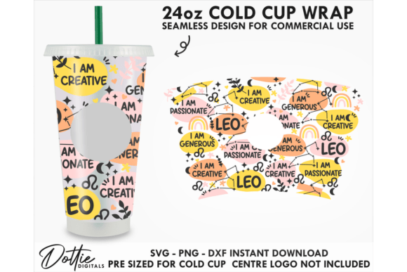 Leo Star Sign Cold Cup SVG 24oz Review