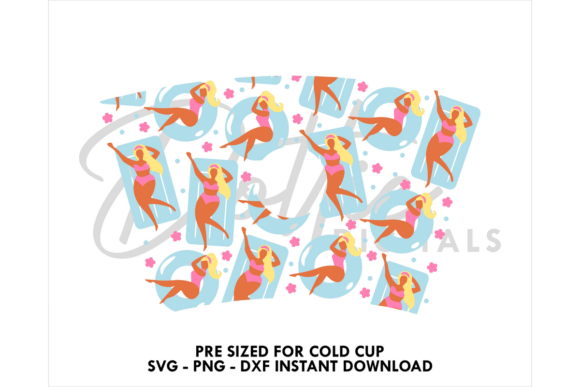 Pool Girls Cold Cup SVG 24oz Review for Embroidery Projects