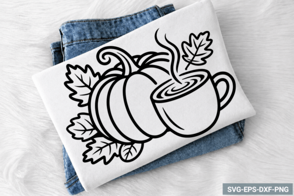Pumpkin and Coffee Cup SVG