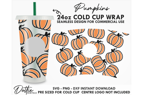 Pumpkins Cold Cup SVG 24oz Halloween