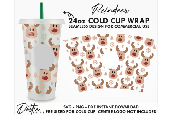 Reindeer Faces Cold Cup SVG 24oz Review