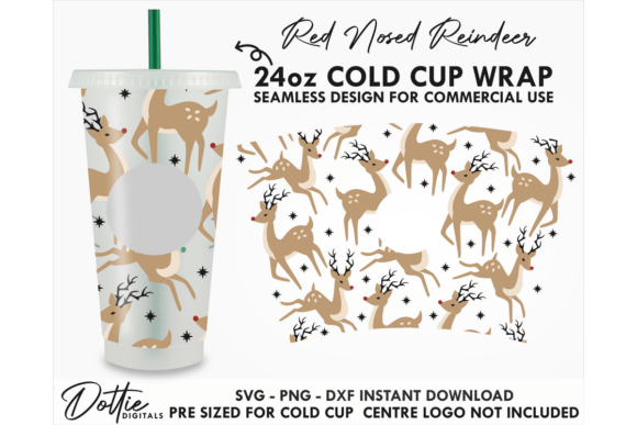 Reindeers Christmas Cold Cup SVG 24oz Review