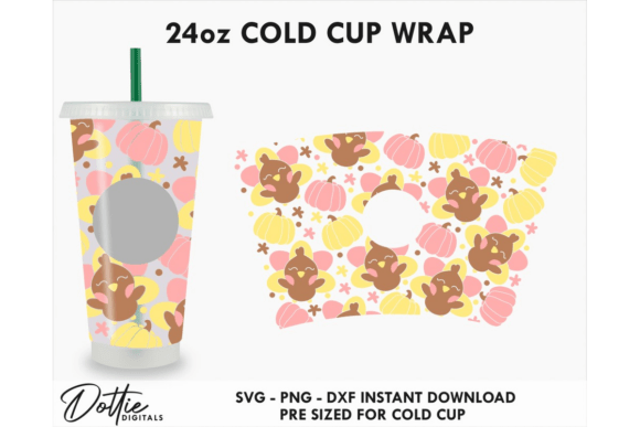 Thanksgiving Cold Cup SVG 24oz